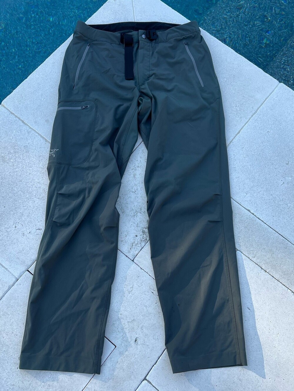 Arcteryx Gamma Lightweight Pants Mens M 33  Dark Green Gorpcore Nylon Stretch